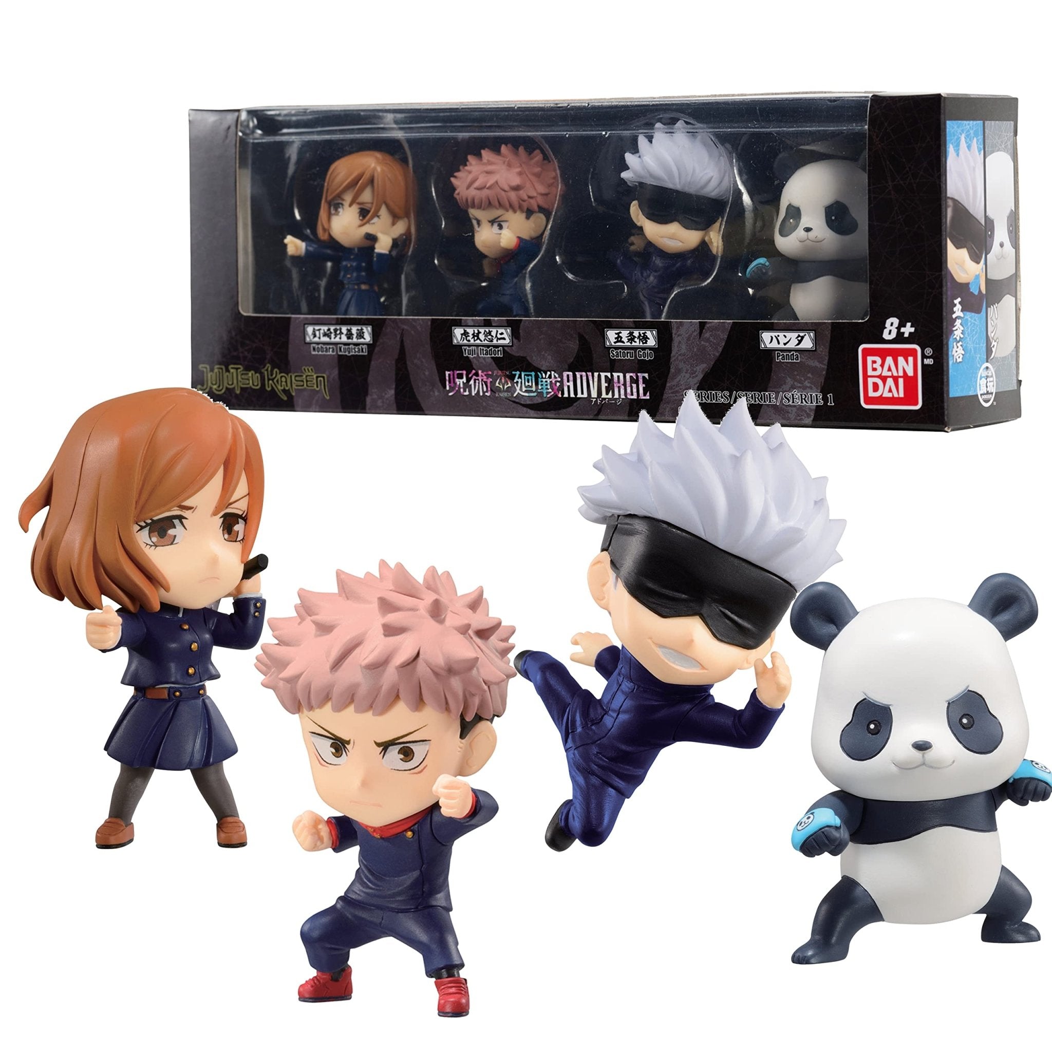 Jujutsu Kaisen - Nobara Kugisaki, Yuji Itadori, Satoru Gojo, and Panda, Adverge Figure Box - oasis figurine