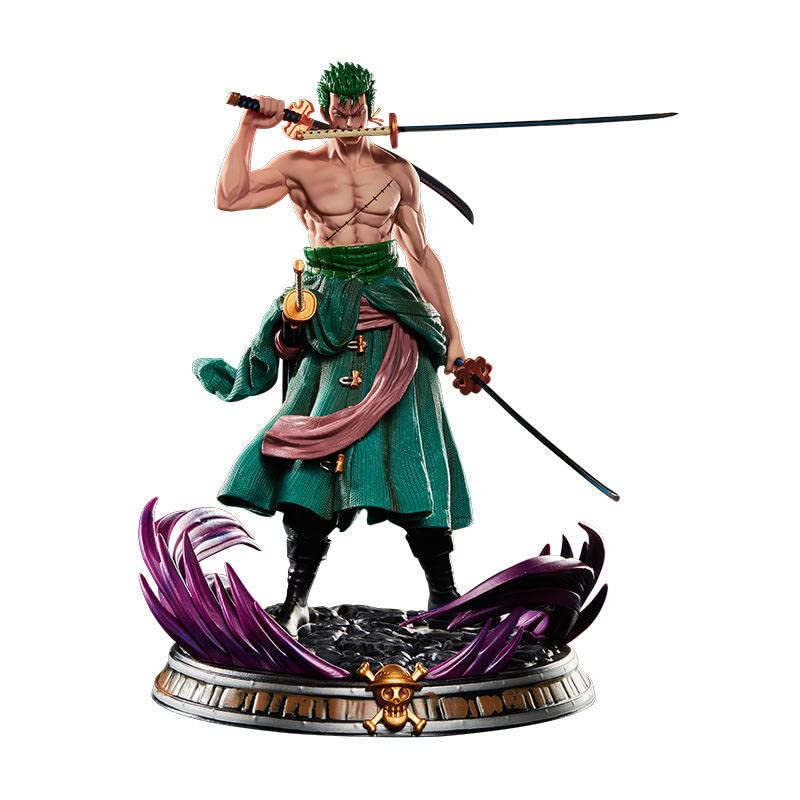 Zoro Action Figure,Three Swords Zoro Anime Character Statue Anime Action Figure PVC Toy Figure Collection Gift for Boys and Girls - oasis figurine